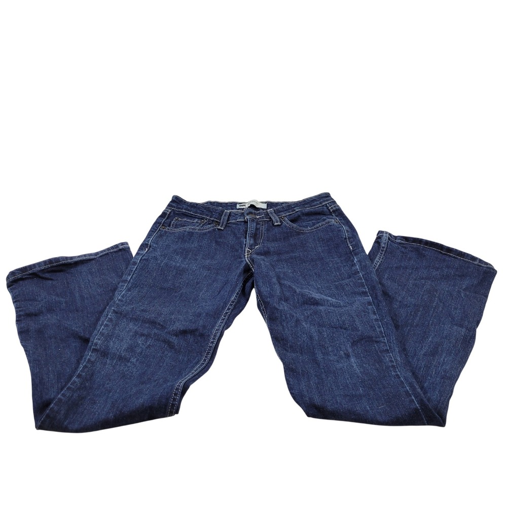 Levi's 518 Superlow Jeans Women 27x32 Blue Excellent Bootcut Low Rise Denim‎